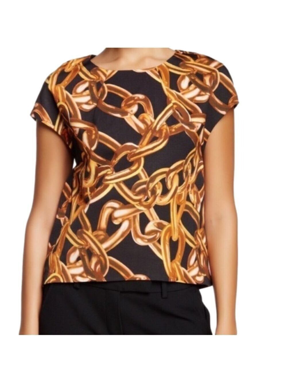 TRINA Turk Carola Sleeveless Top Chain Link Print